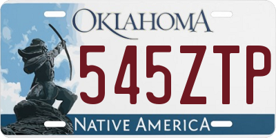 OK license plate 545ZTP