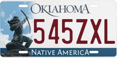 OK license plate 545ZXL