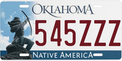 OK license plate 545ZZZ