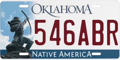 OK license plate 546ABR