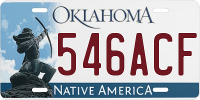 OK license plate 546ACF