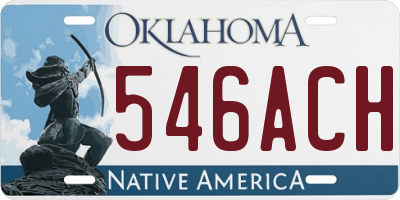 OK license plate 546ACH