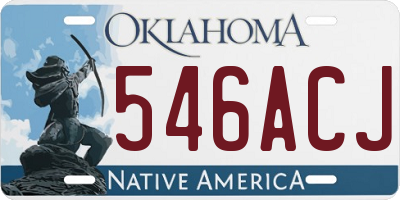 OK license plate 546ACJ