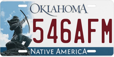 OK license plate 546AFM