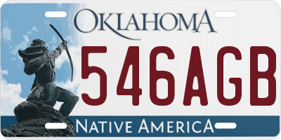 OK license plate 546AGB