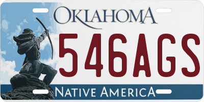 OK license plate 546AGS