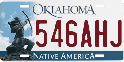 OK license plate 546AHJ