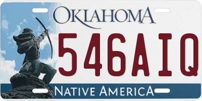 OK license plate 546AIQ