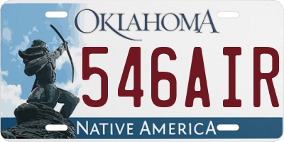 OK license plate 546AIR
