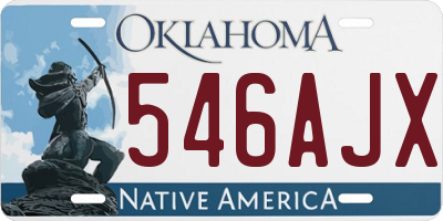 OK license plate 546AJX