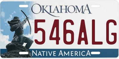 OK license plate 546ALG