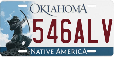 OK license plate 546ALV