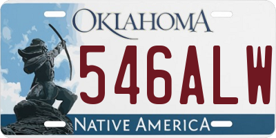 OK license plate 546ALW