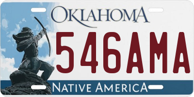OK license plate 546AMA