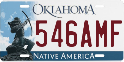 OK license plate 546AMF