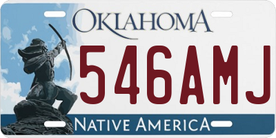 OK license plate 546AMJ