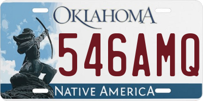 OK license plate 546AMQ