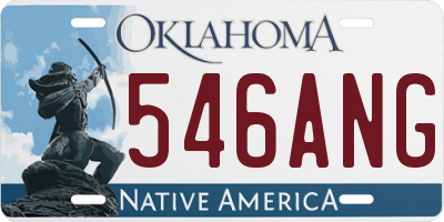 OK license plate 546ANG