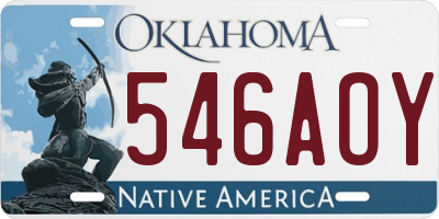 OK license plate 546AOY
