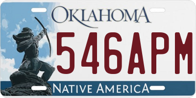 OK license plate 546APM