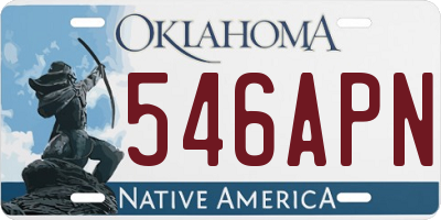 OK license plate 546APN