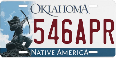 OK license plate 546APR