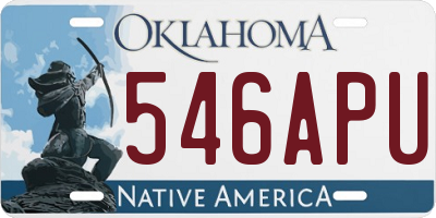 OK license plate 546APU