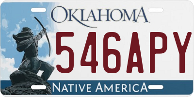 OK license plate 546APY