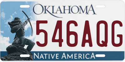 OK license plate 546AQG