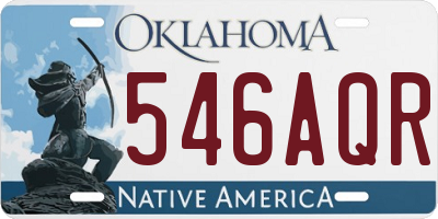 OK license plate 546AQR