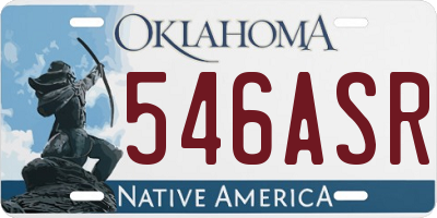OK license plate 546ASR