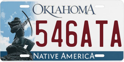 OK license plate 546ATA
