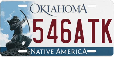 OK license plate 546ATK