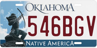 OK license plate 546BGV
