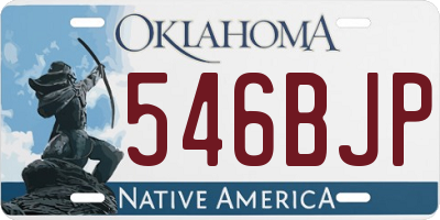 OK license plate 546BJP
