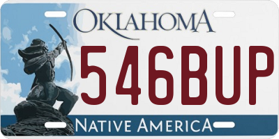 OK license plate 546BUP