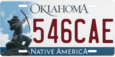 OK license plate 546CAE