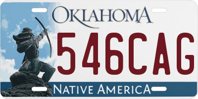 OK license plate 546CAG