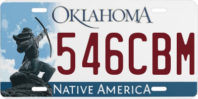 OK license plate 546CBM