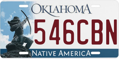 OK license plate 546CBN