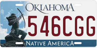 OK license plate 546CGG