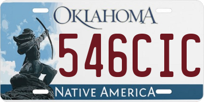 OK license plate 546CIC