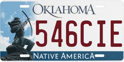 OK license plate 546CIE