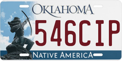 OK license plate 546CIP
