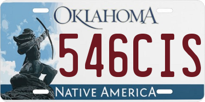 OK license plate 546CIS