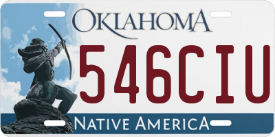 OK license plate 546CIU