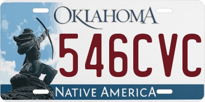 OK license plate 546CVC
