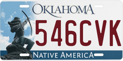 OK license plate 546CVK