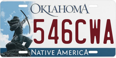 OK license plate 546CWA