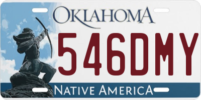 OK license plate 546DMY